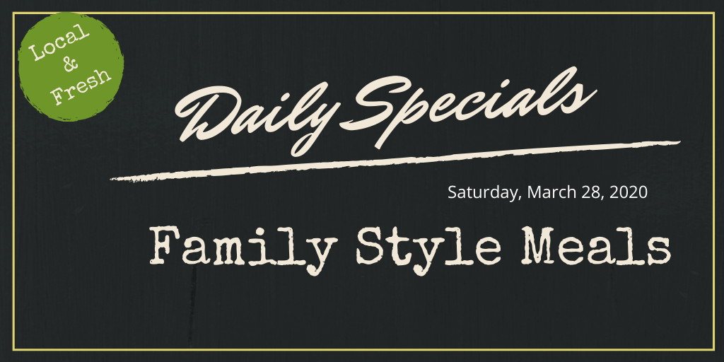Daily Specials for 4/28/20